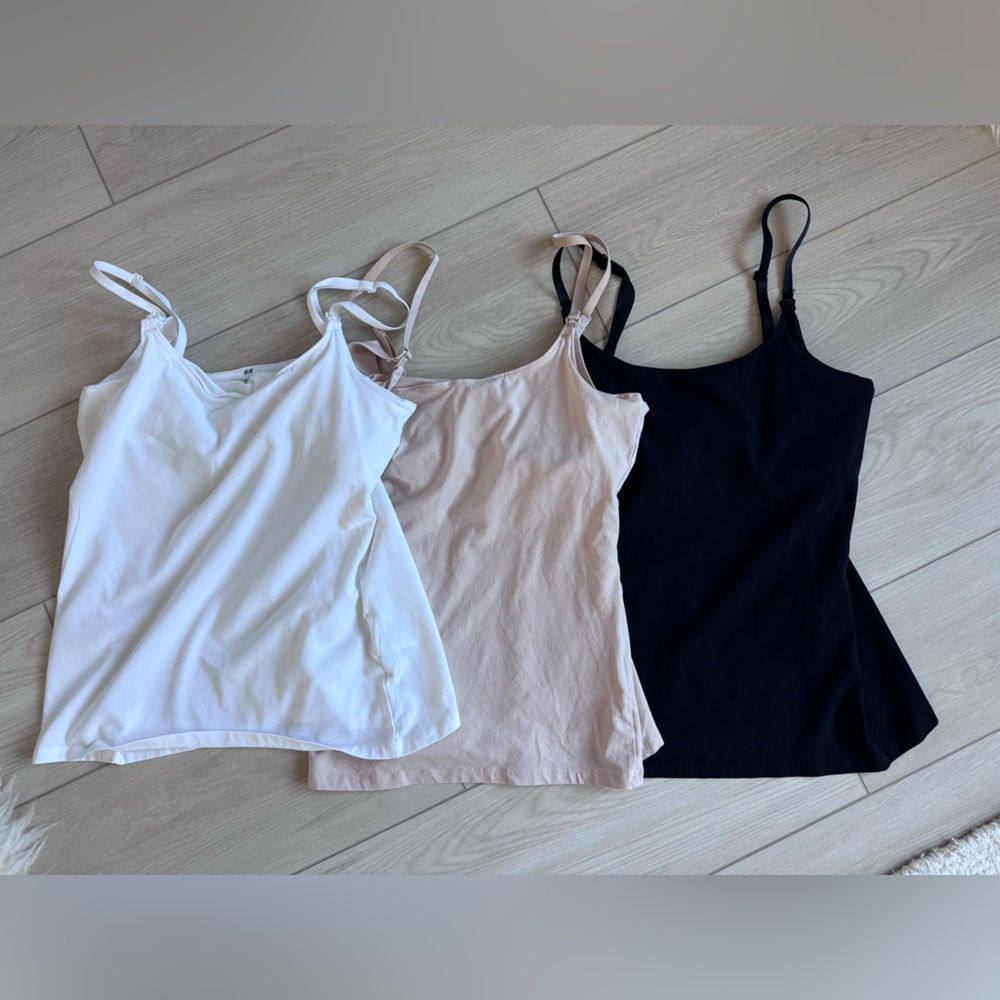 H&M Mama 3-pack nursing camisole top sz M